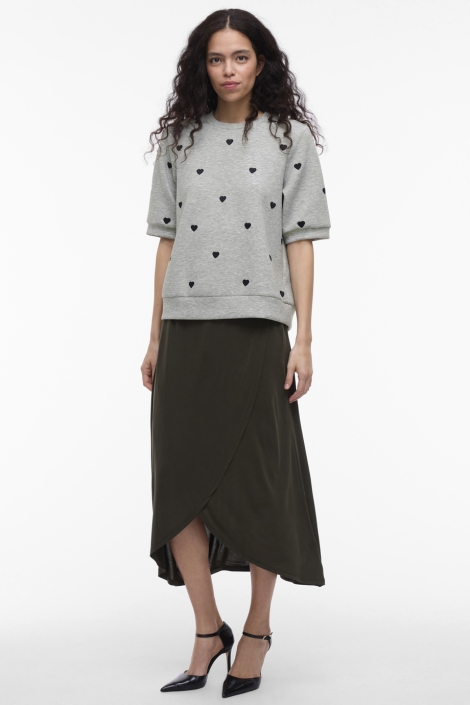 Vila visif s/s embr heart sweat / t
